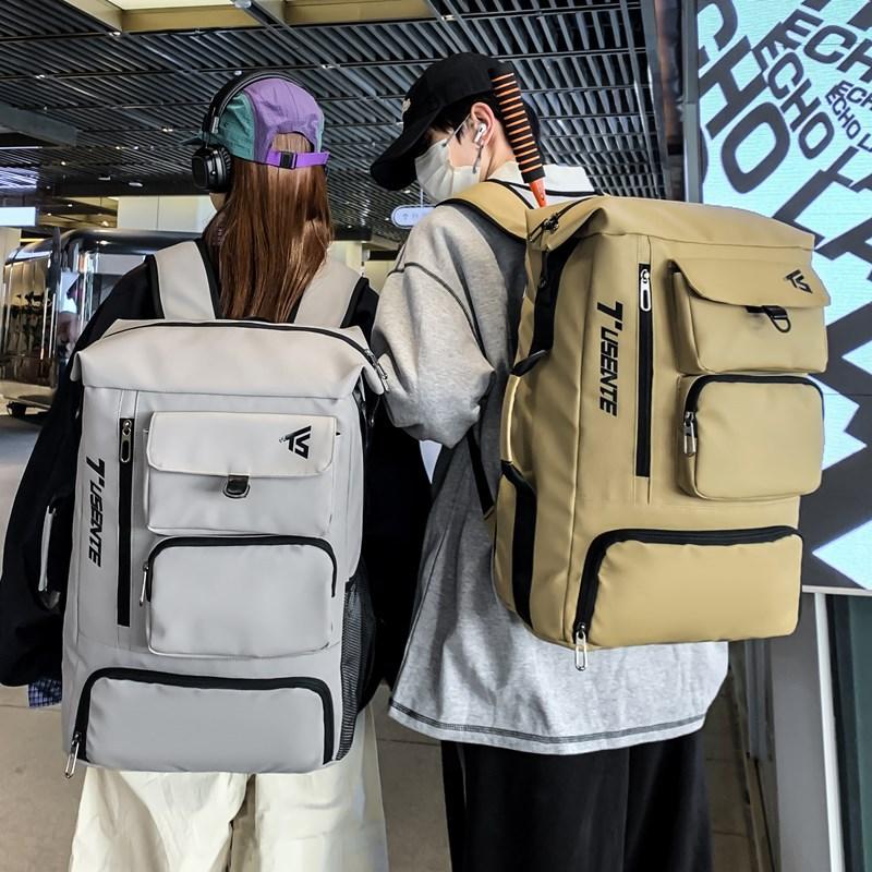 Tide Cool Locomotive Neutral ins Sports and Leisure Large Capacity Backpack Leisure Travel Multifunctional Backpack
