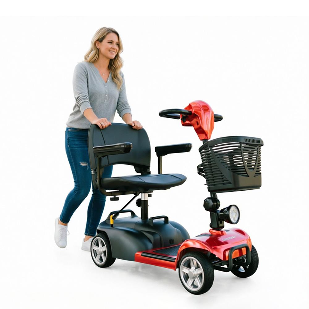 iScooter X02 Four-Wheel Scooter Suitable For Seniors/Disabled People 8KM/H 250W Motor 24V 12AH Battery Range 20KM Foldable Electric Scooter