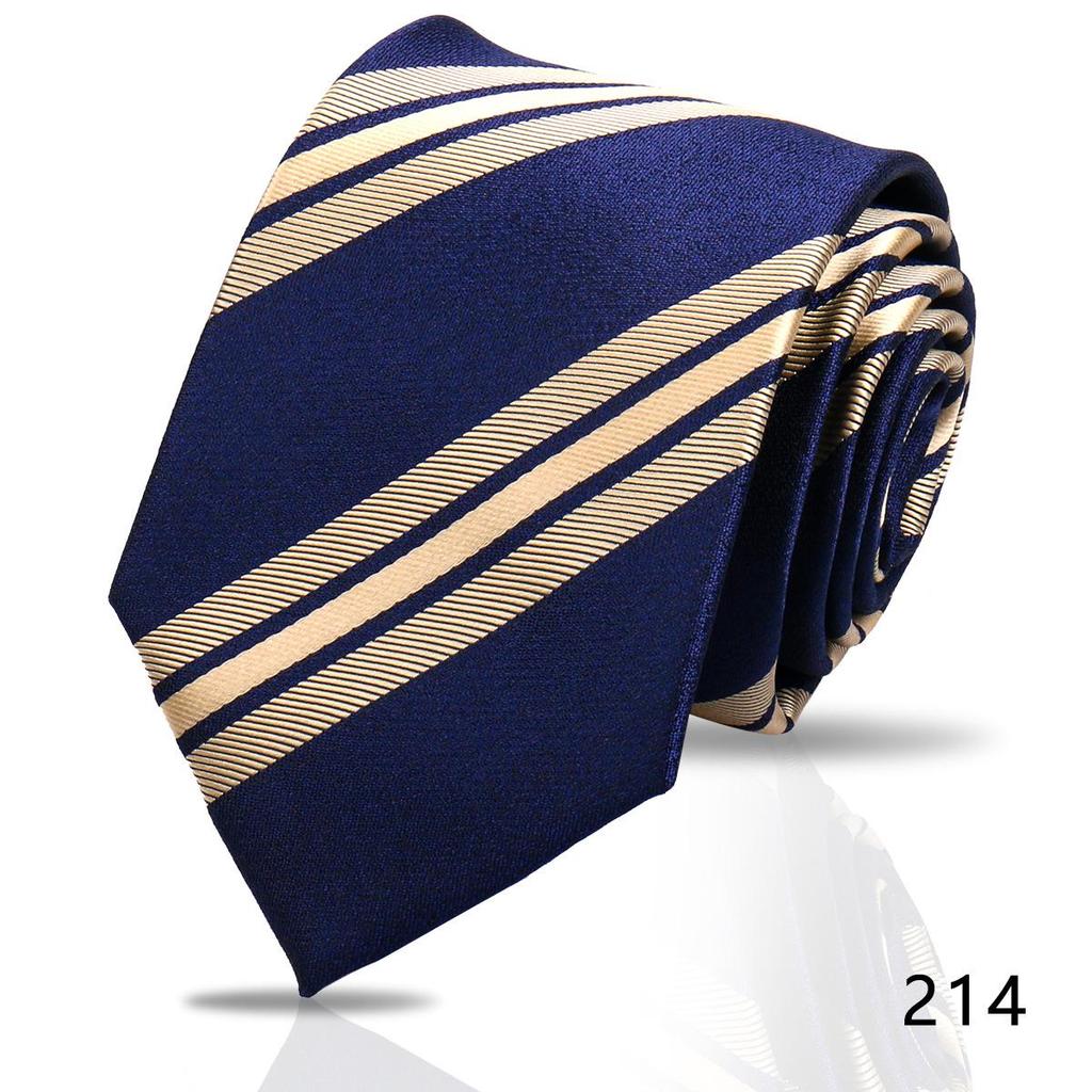 Men's High-Grade Black and Red Striped Silk Tie for Formal and Wedding Wear - 8CM