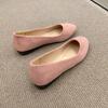 New Fashion Coat Casual Solid Color Large Light Mouth Women's Suede Comfortable Flat Large Size   De  Shoes Women's