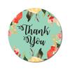 Darling Souvenir 45 Pcs Round Floral Border Black Thank You Stickers Wedding Envelope Seal-1.6