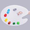Acrylic White/Clear Artist Paint Tray Palette Color Mixing Painting Tool Oval Paint Pallet For School Artistic Supplies Makeup