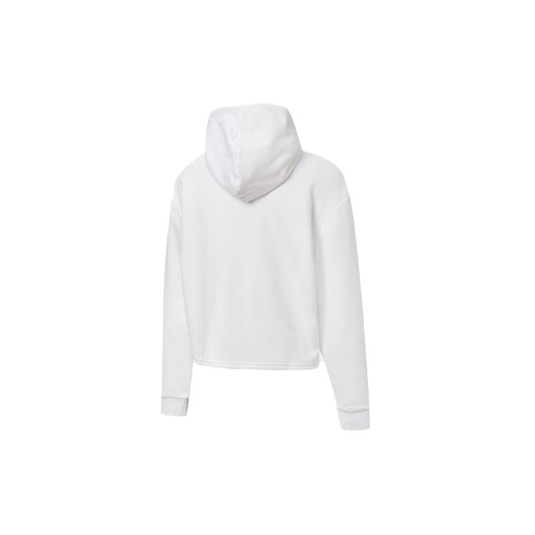 Puma Holiday Metallic Print Hoodie Women Tops White 586356-02