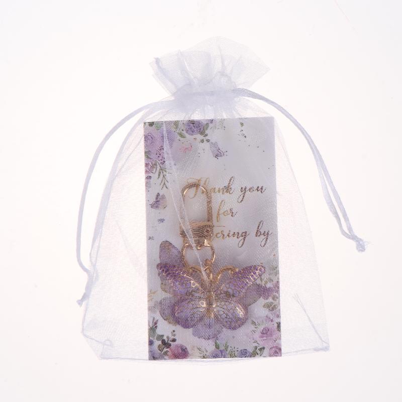 Butterfly Keychain Favor Set Colorful Cute Souvenir Kit for Wedding Shower Housewarming Birthday Party Guest Gifts