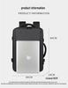 Men's Large Capacity Expandable Leather Backpack: Water-Repellent, Multi-Functional Laptop Bag