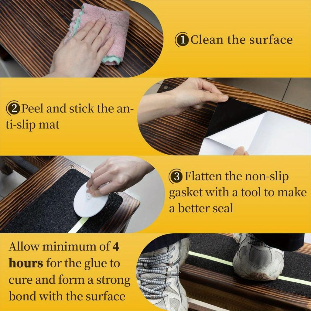 Leuchtende Treppen Anti-Rutsch-Aufkleber, Bühnenstufen Selbstleuchtendes Dekoratives Klebeband, Anti-Rutsch Warnbodenaufkleber, für Zuhause & Außenbereich