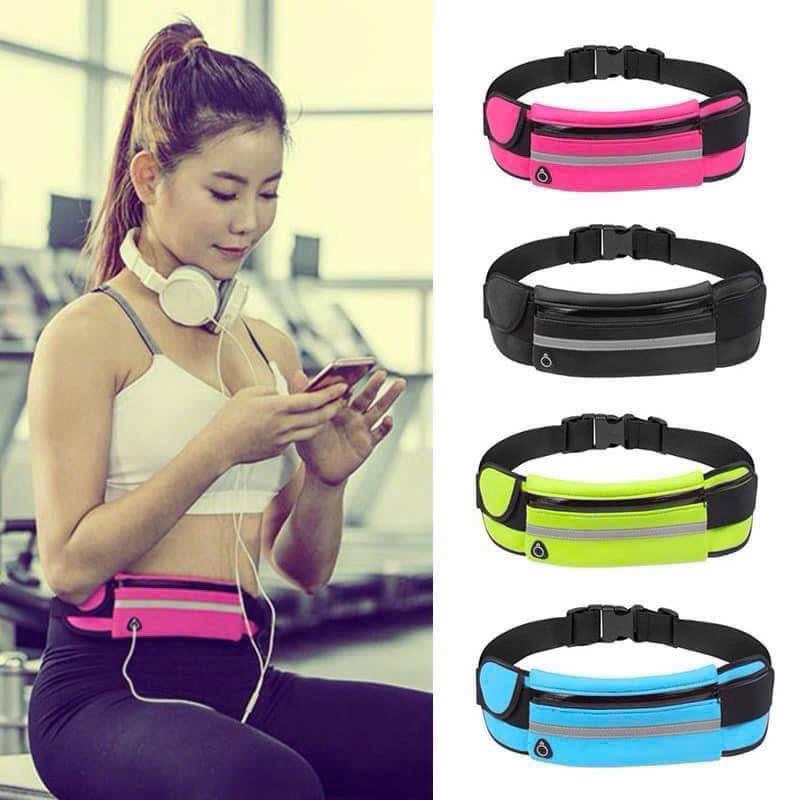 Unisex Waterproof Fitness Waist Bag for Running and Cycling with Phone and Water Bottle Storage