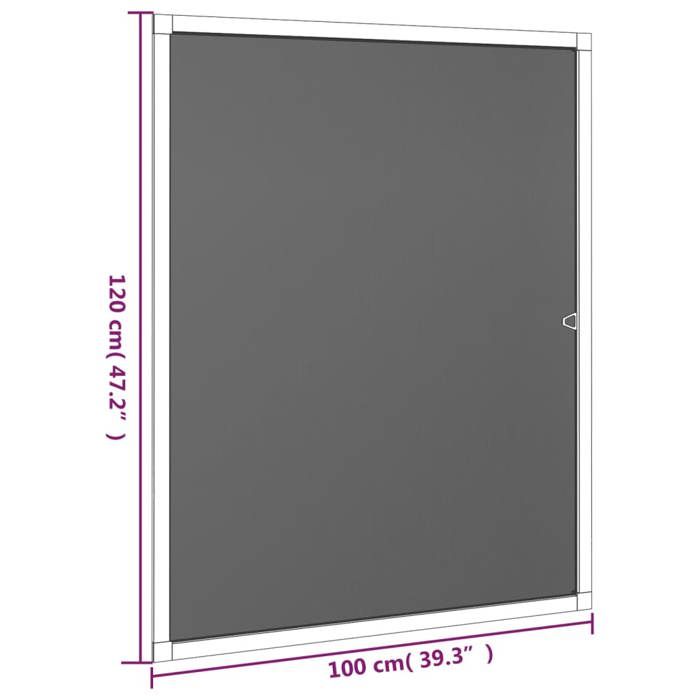 VidaXL Moustiquaire pour fenêtres Anthracite 100x120 cm, moustiquaire de fenêtre, moustiquaire de fenêtre,, moustiquaire de 153840