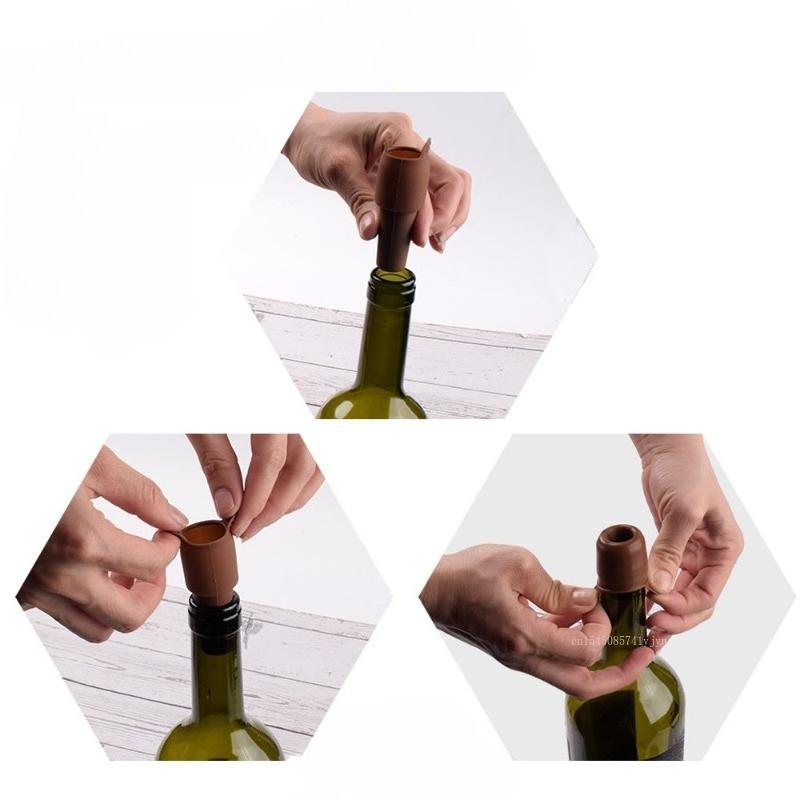 Reusable Silicone Wine Stoppers  with Handle,Sparkling Wine Bottle Stopper Beverage Bottle Sealer Keep Champagne Fresh Tools