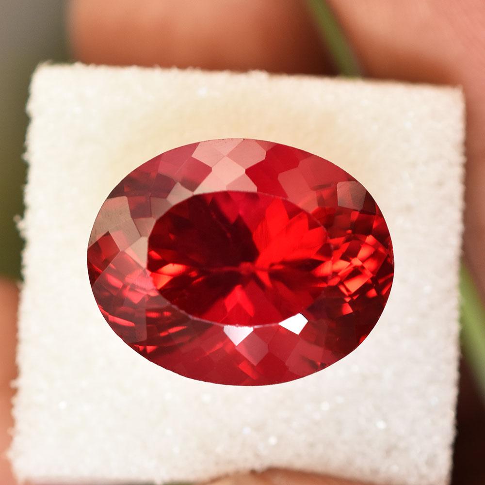 GORGEOUS Natural Red Ruby 21Ct Oval Cut Loose Gemstone For Anniversary