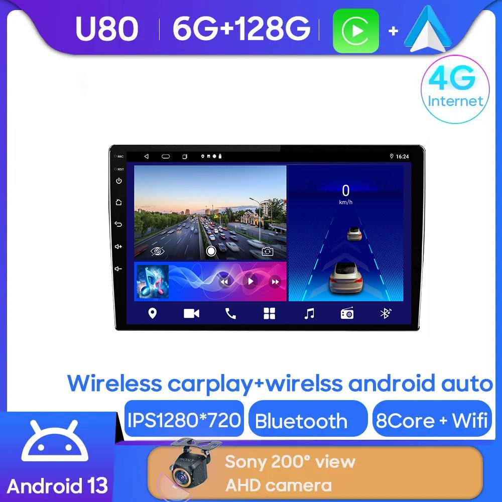 Universal Android Multimedia For Car Stereo CPU Radio QLED Player Navigation Carplay Auto 5G BT Cam