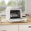 Dishwasher, Mini dishwasher with 6-liter tank, 5 programs, LED display, drying function, white