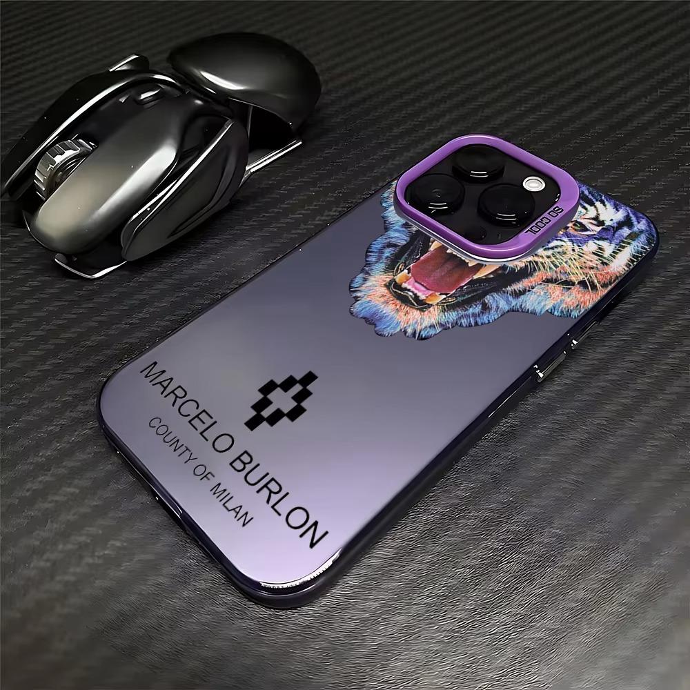 Stylish Marcelo Burlon Designer Hard PC Coque for iPhone 7 8 Plus XR XS 11 12 13 14 15 16 17 Pro Max Phone Case Shell Holster