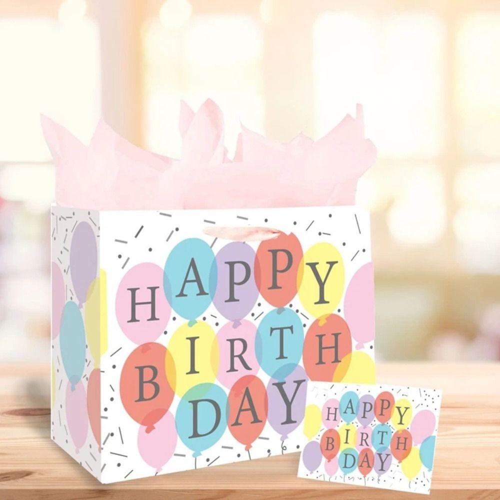 With Tissue Paper and Greeting Card Party Decoration Boxes Gift Boxes  for Birthday, Baby Shower