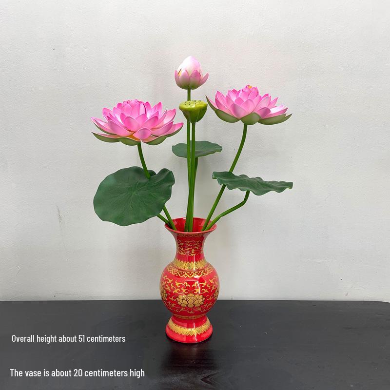 Petites Fleurs Artificielles Décoration Lotus Lys pour Maison & Offrandes à Bouddha