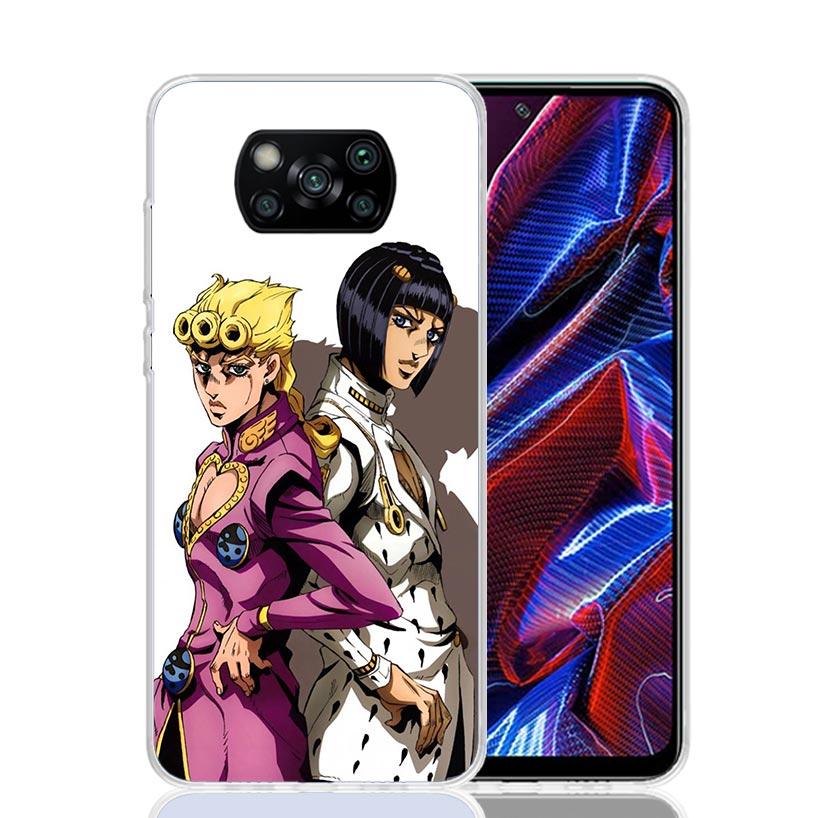 JoJo Adventure Giorno Giovanna Phone Case For Xiaomi Poco X7 X6 X5 Pro F7 Ultra Redmi 15C 15 13 13C 12 12C 10 10A 10C 9 9A 9C 9T