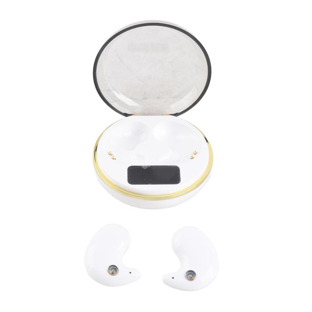   Earbuds with Digital Display Charging Case Stereo Wireless Earphones for Sleep Work Music Built in Battery