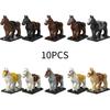 Horse Figure War Minifigures Building Block Model Desktop Decor Children Gift