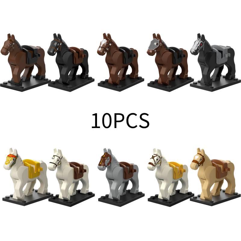 Horse Figure War Minifigures Building Block Model Desktop Decor Children Gift