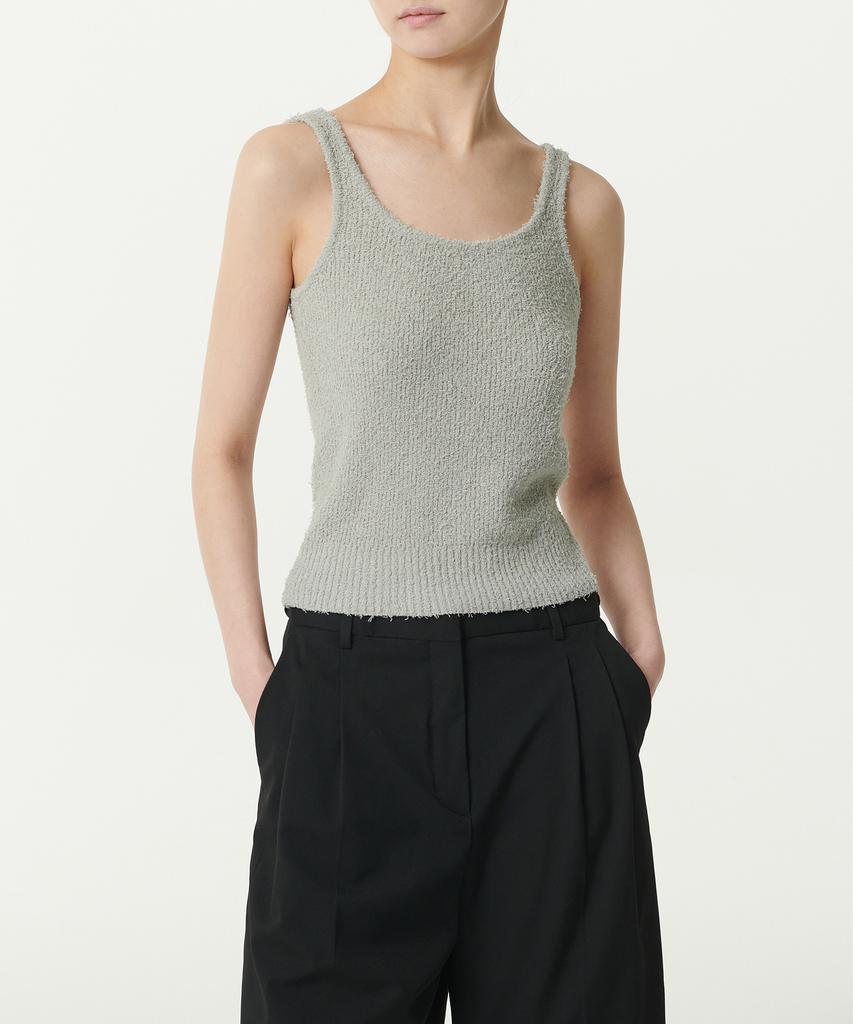 MUSINSA STANDARD WOMAN Women'S Fancy Yarn Ribbed Knit Sleeveless Top [Light Grey]