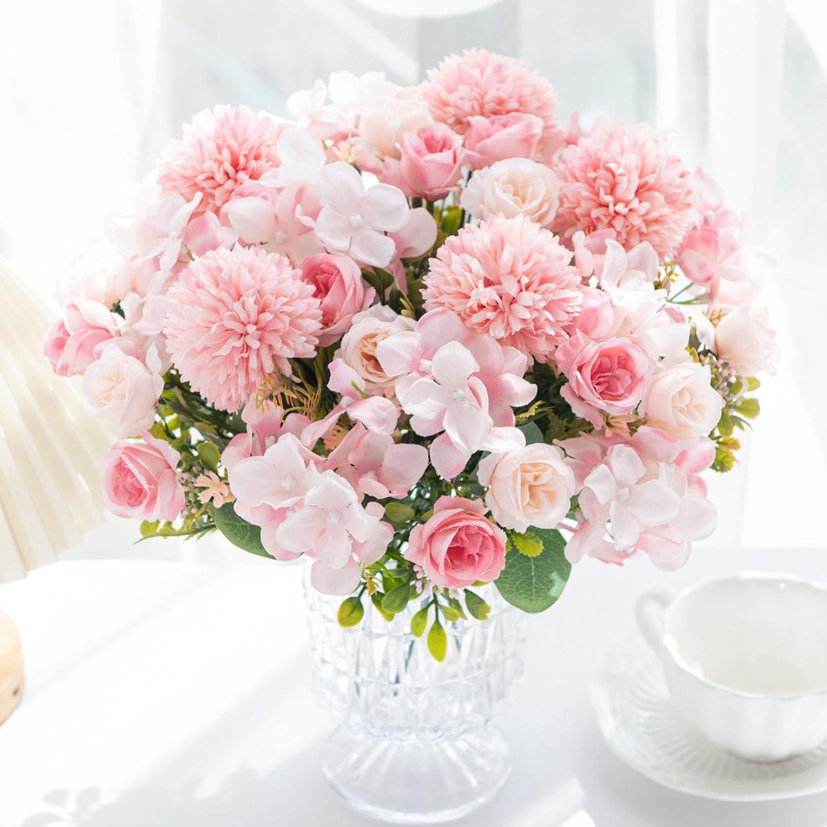 

Artificial Flowers Silk Roses Bouquets, Wreath Accessory, Scrapbook, Home Ornament Wedding, Room, Outdoor,Garden Decoration,29cm 4pcs шампанського