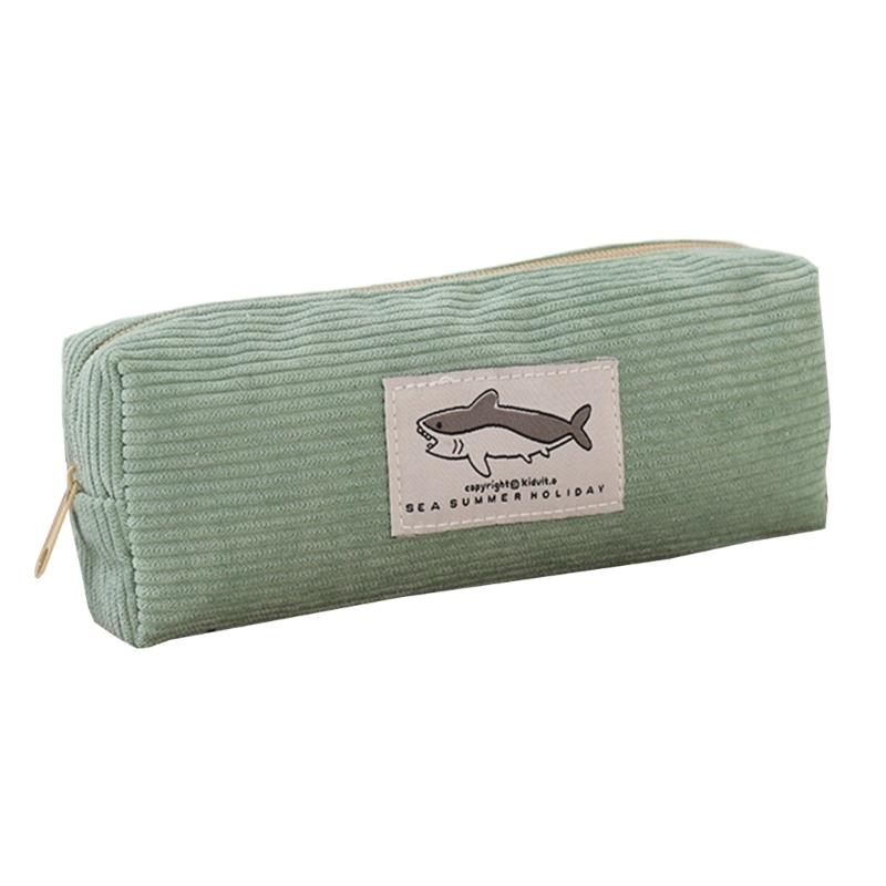 Pen Case Lovely Shark Pencil Bag Pencil Case Pen Bag Embroidery Pen Organizers Cosmetic Bag