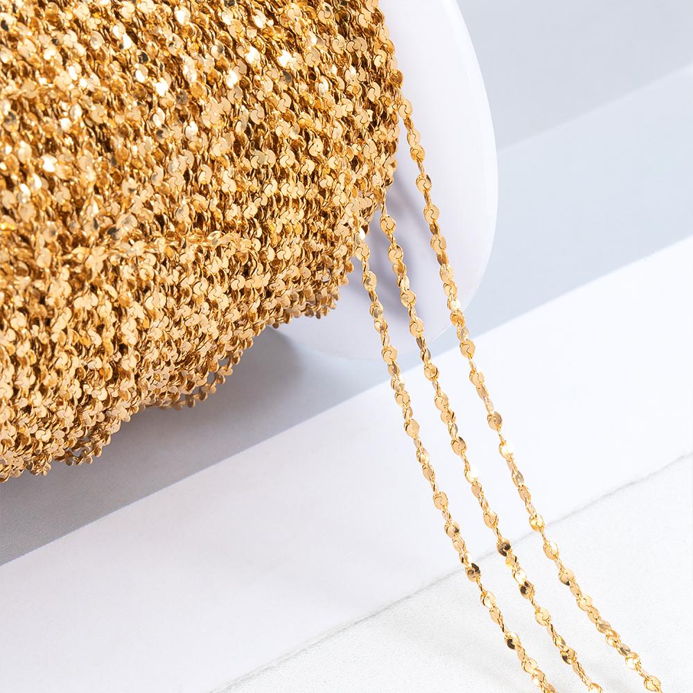 No Fade 1meter Stainless Steel Spiral Twist Stick Link Chain Wave Metal Chain for DIY Necklaces Bracelet Jewelry Making Findings