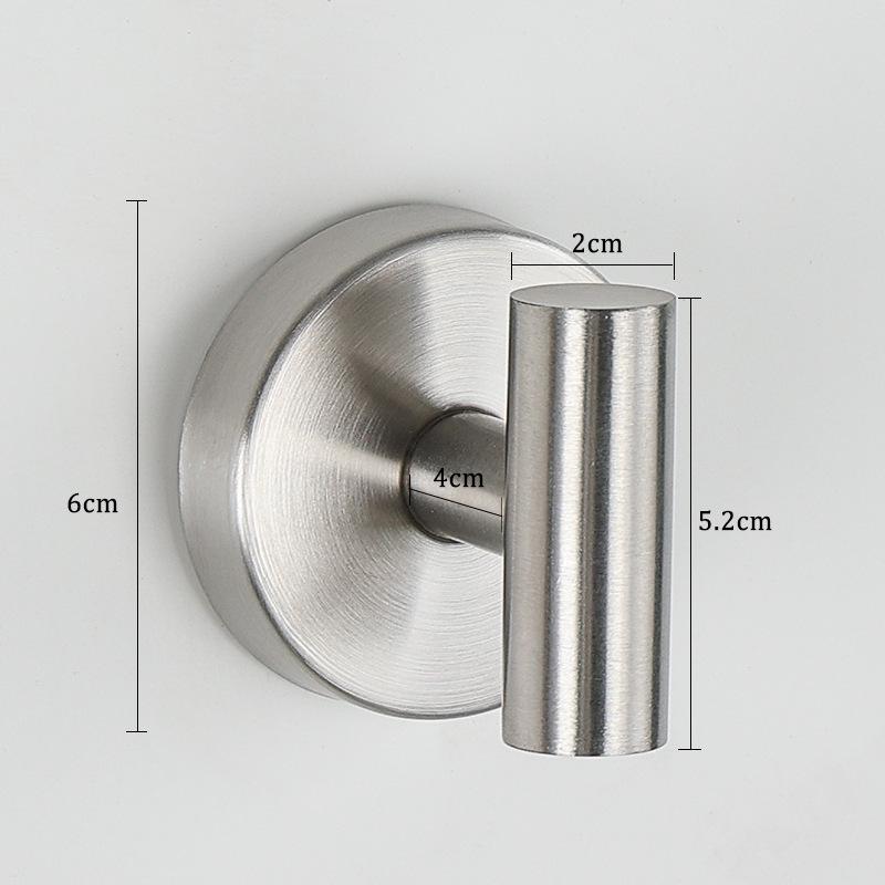 Edelstahl Saugnapf Wandhaken ohne Bohren für Mäntel & Hüte - Schwarz