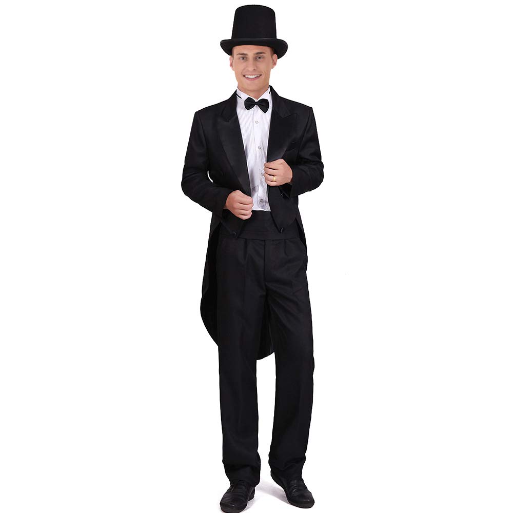 [PEI] Herren-Zaubereranzug, Frack, Smoking, Zaubererkostüm, Fliege, Formeller Anzug, Herrenmode, Bräutigamanzug, Hochzeits-Performance-Outfit