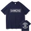 Sons of Anarchy SAMCRO Trend Men Clothes Fashion T-Shirts Streetwear 100% Cotton Loose Tops Breathable Tee Men Clothing T Shirts
