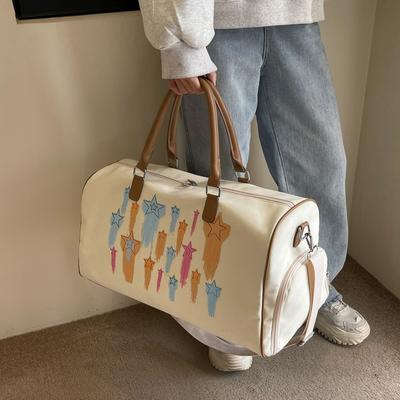 Bunte Meteore Muster Damen Boston Reisetasche Große Kapazität Canvas Schulter Duffle Tasche Crossbody Tasche Mit Schuhfach