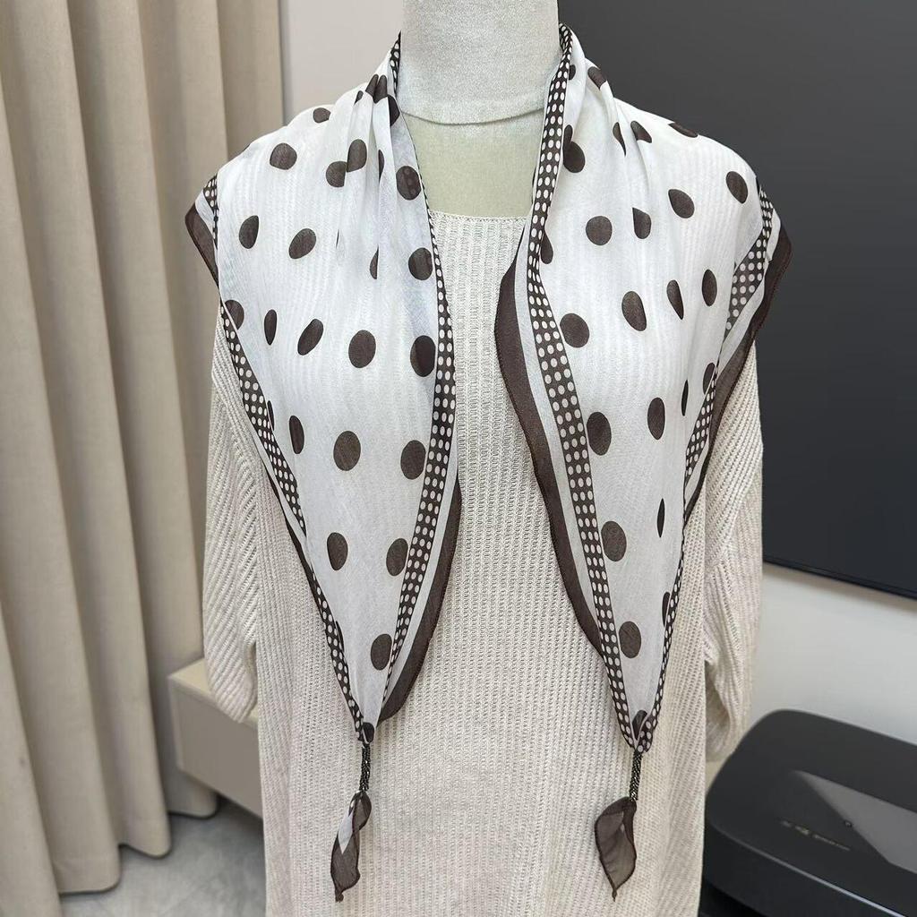 Premium Women's Summer Cotton & Linen Triangle Scarf - Versatile Lightweight Shawl