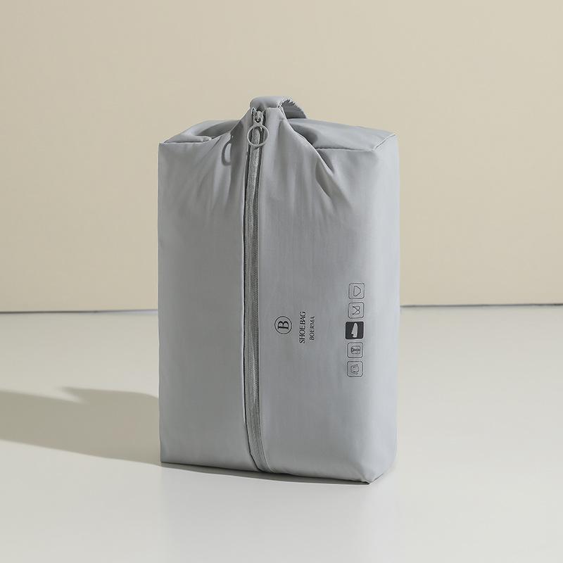 

Travel Portable Shoes Storage Bag Waterproof Luggage Organizer Bag Zipper Bag for Storing Cloth Easy Cleaning Shoes Bag серый