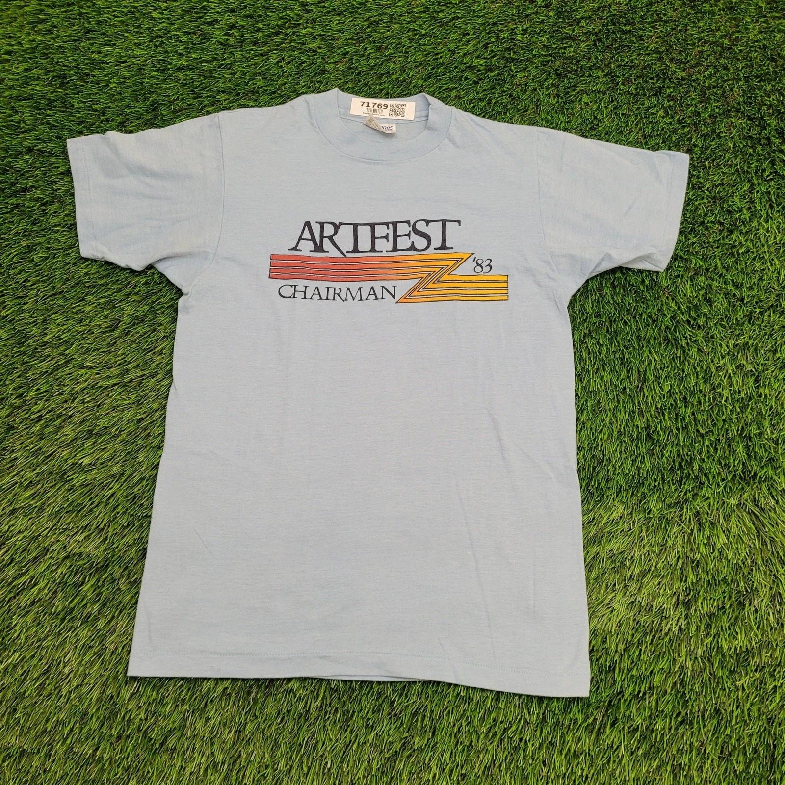 

Vintage 1983 Artfest Shirt Small 17x25 Blue USA 3XL