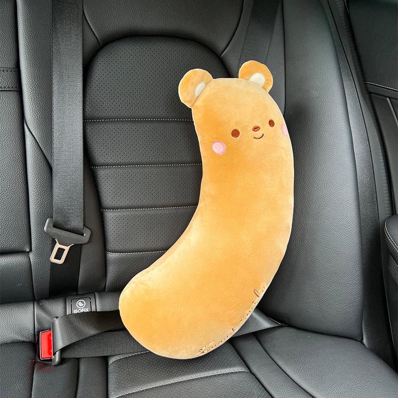 Cartoon Neck Pillow & Shoulder Cover for Children’s Car Seatbelt