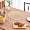 Minimalists Rose Cutout Linen Placemat Biodegradable Materials Heat Protective for Home and Restaurant Use Round