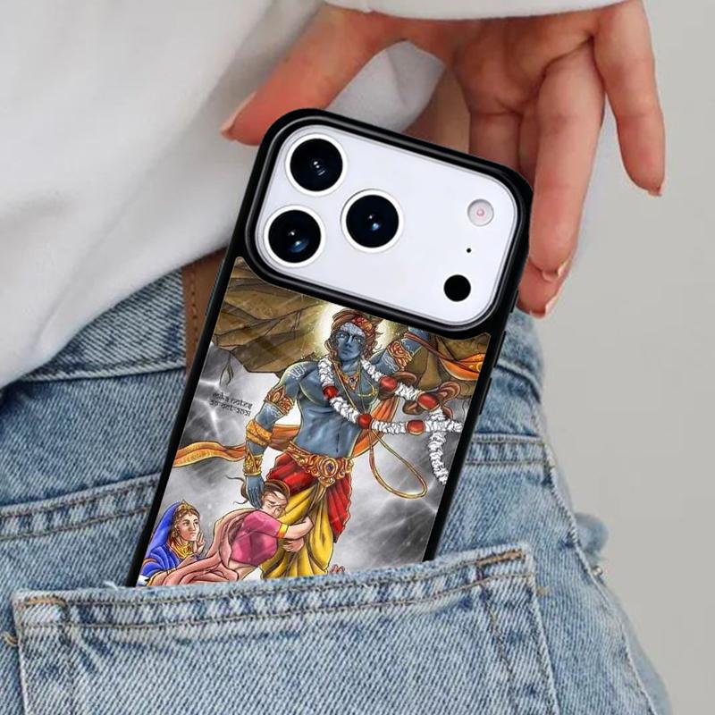 Indian God Lord Krishna Soft Phone Case for iPhone 16e 15 14 13 12 17 Pro Max Plus Air 17pro Cover Coque