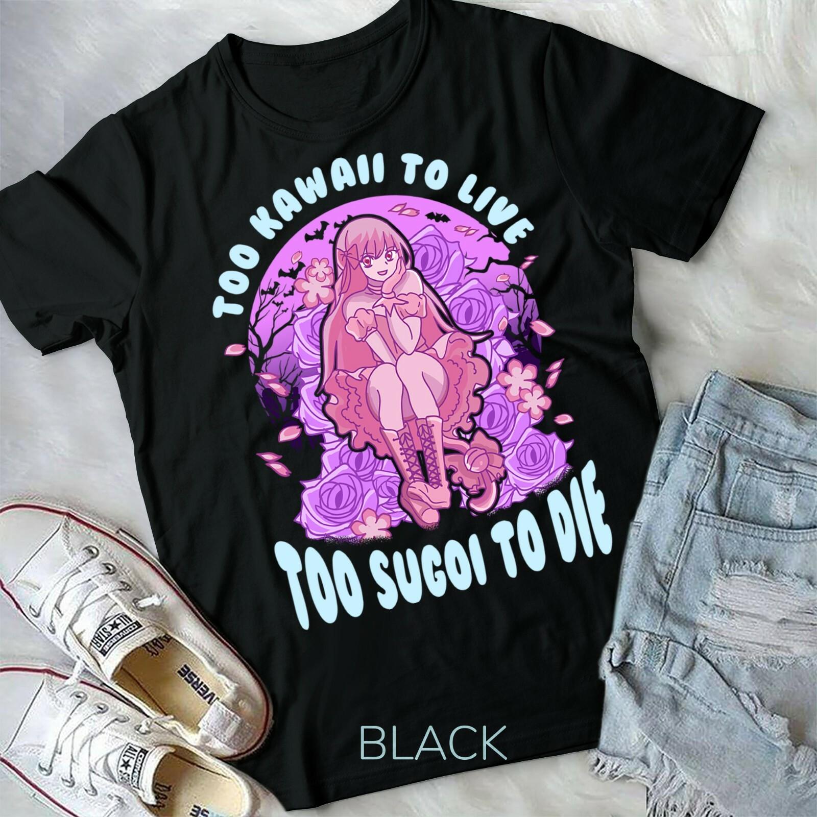 Pastel Goth Kawaii Too Sugoi to Die Aesthetic Unisex Form T-shirt Youth T-shirt S
