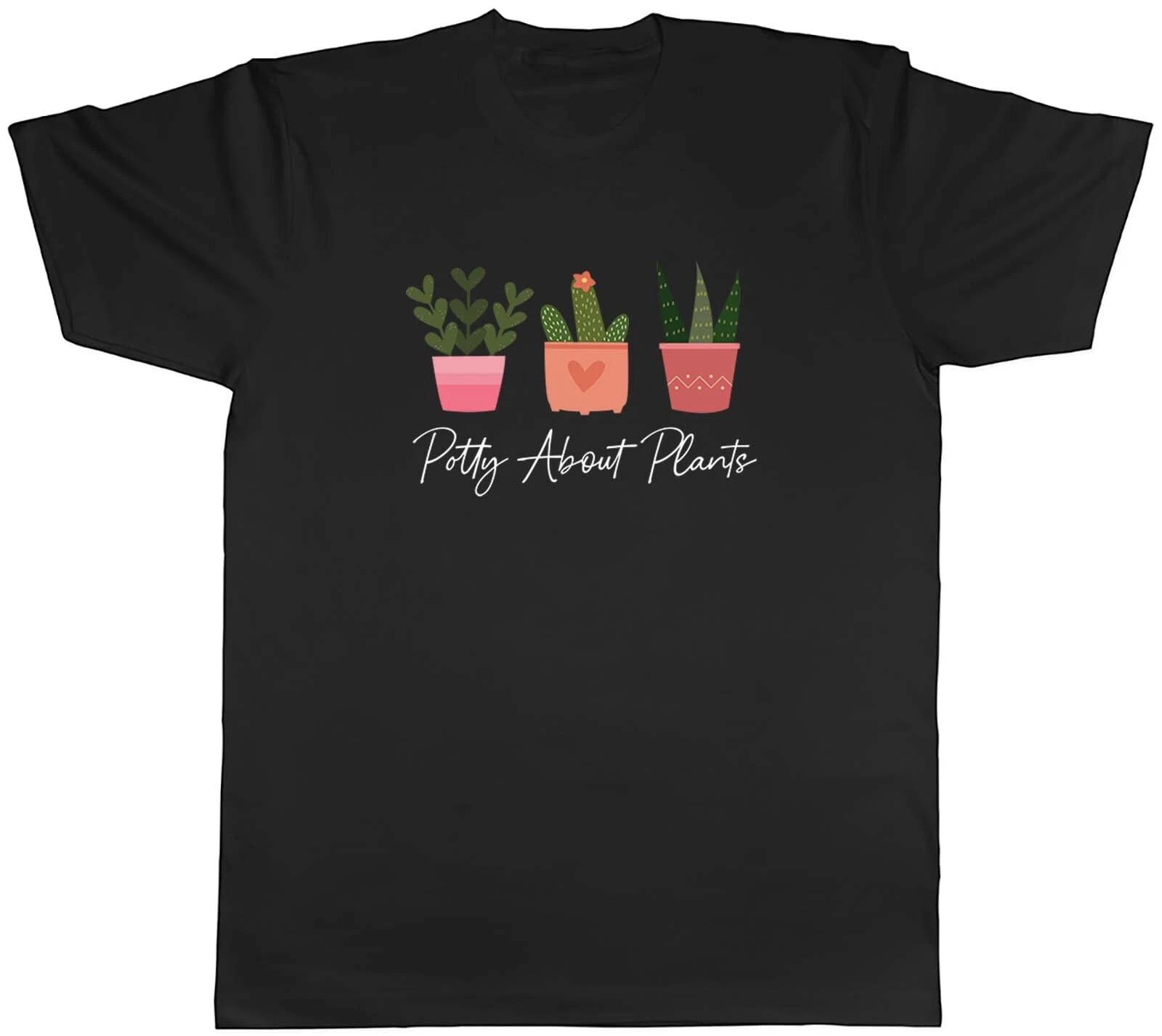 Potty About Plants Gardening Mens Unisex T-Shirt Tee Gift XS