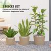 Seagrass Planters Set of 3 Plant Pots for Indoor Outdoor Patio Balcony Natural