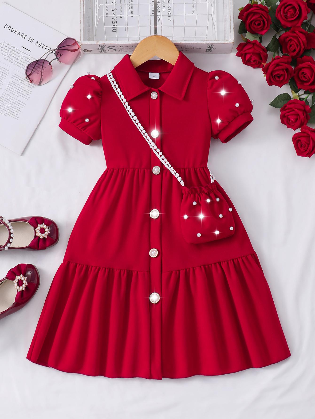 

Девочковое разноцветное летнее платье-принцесса с бусинами и бесплатной сумочкой - Новая мода для малышей 7 Years