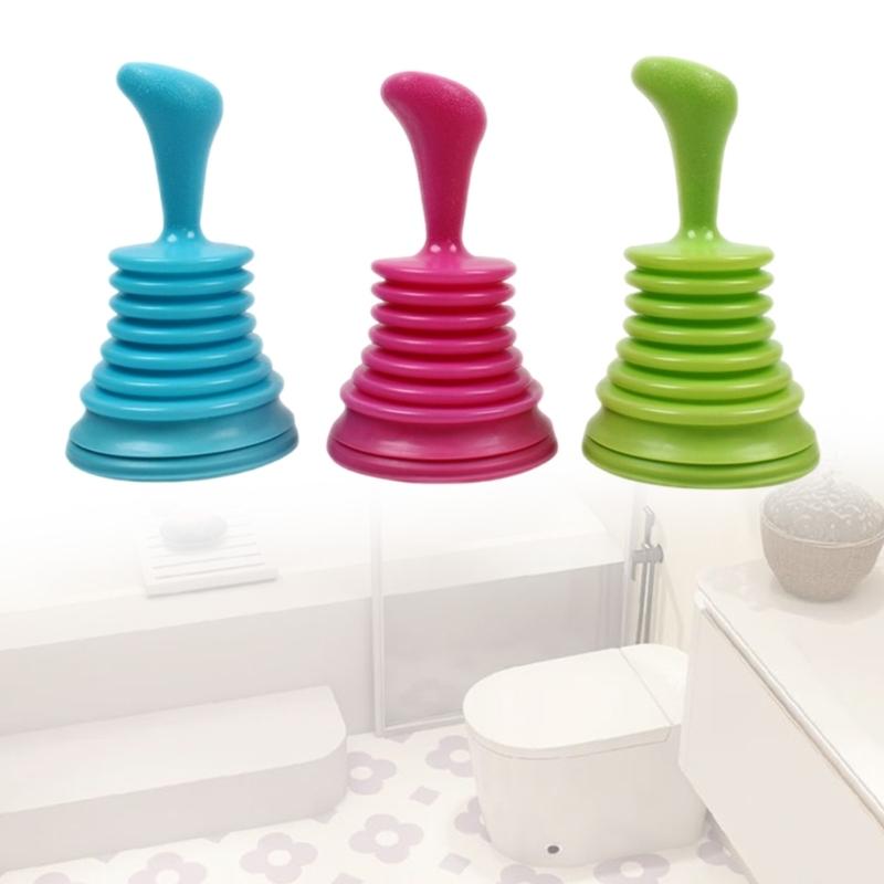 Powerful Bathroom Drain Plunger For Hair Clog Removal Rubber Construction MultiPurpose Sink Shower Cleaning Tool
