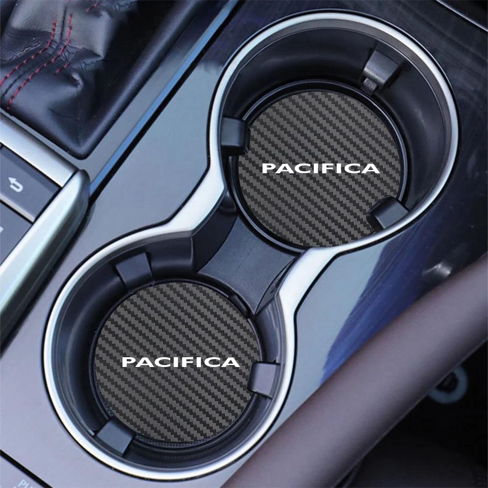 2PCS Car Cup Slot Non-Slip Mat Auto Accessories For Chrysler 300C 300  PT Cruiser Voyager Sebring Pacifica 2004 Crossfire 200