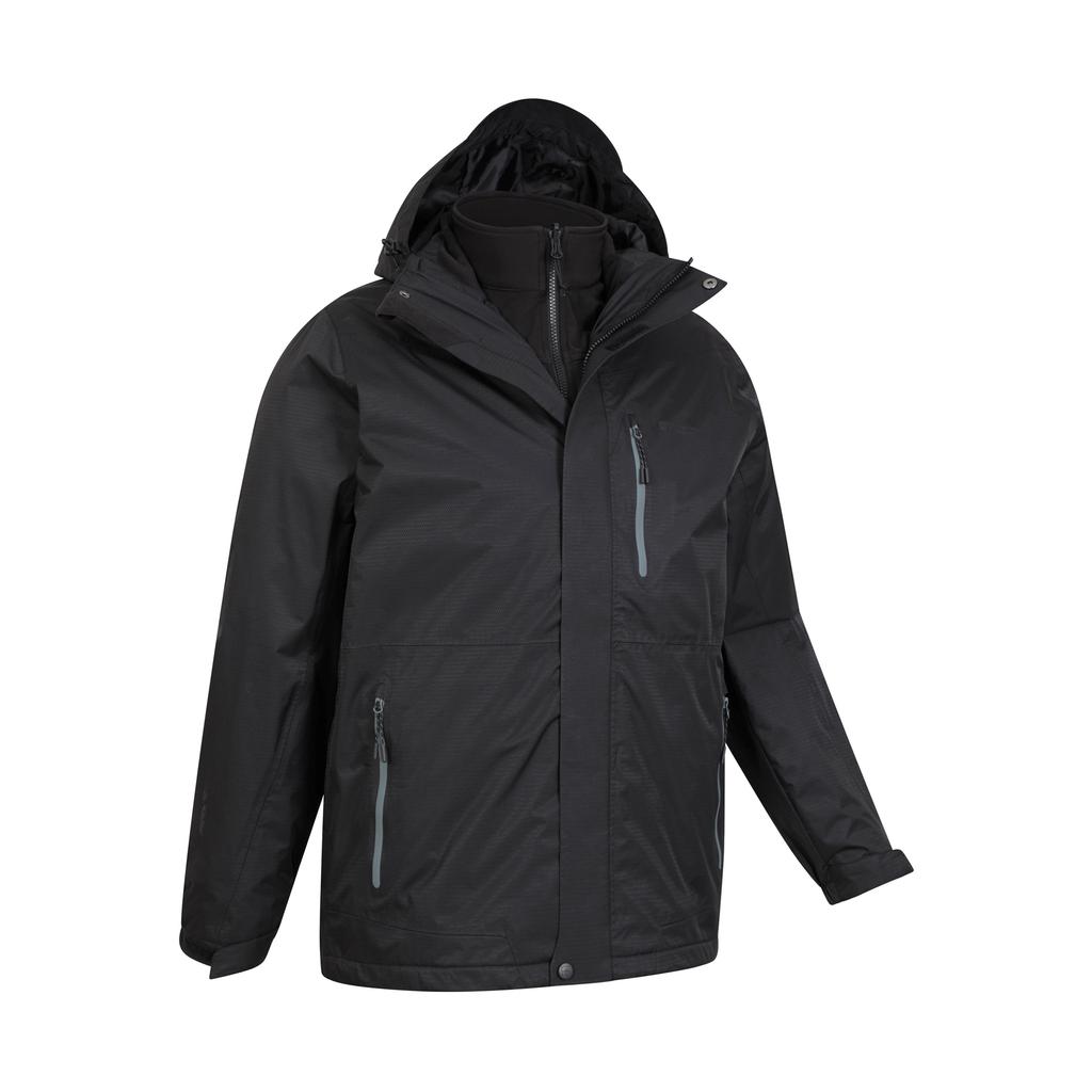 Mountain Warehouse Men's Bracken Extreme 3 In 1 Waterproof Jacket