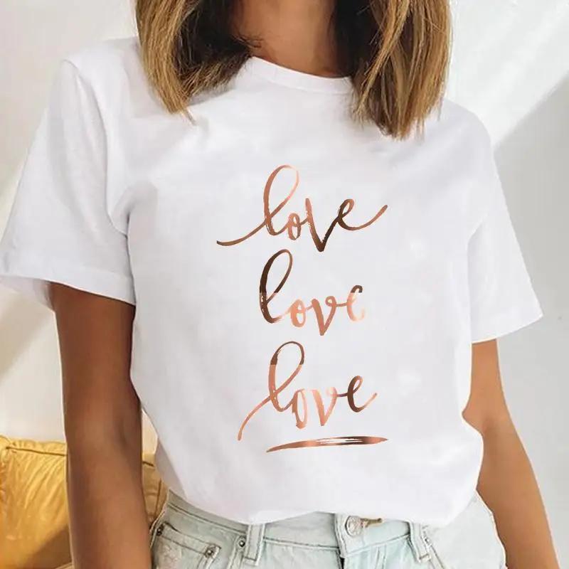 Damen Hunde PFOTEN Liebe Muster Cartoon T-Shirt Kurzärmelig Lässig Harajuku Stil Kurzärmeliges Grafik T-Shirt