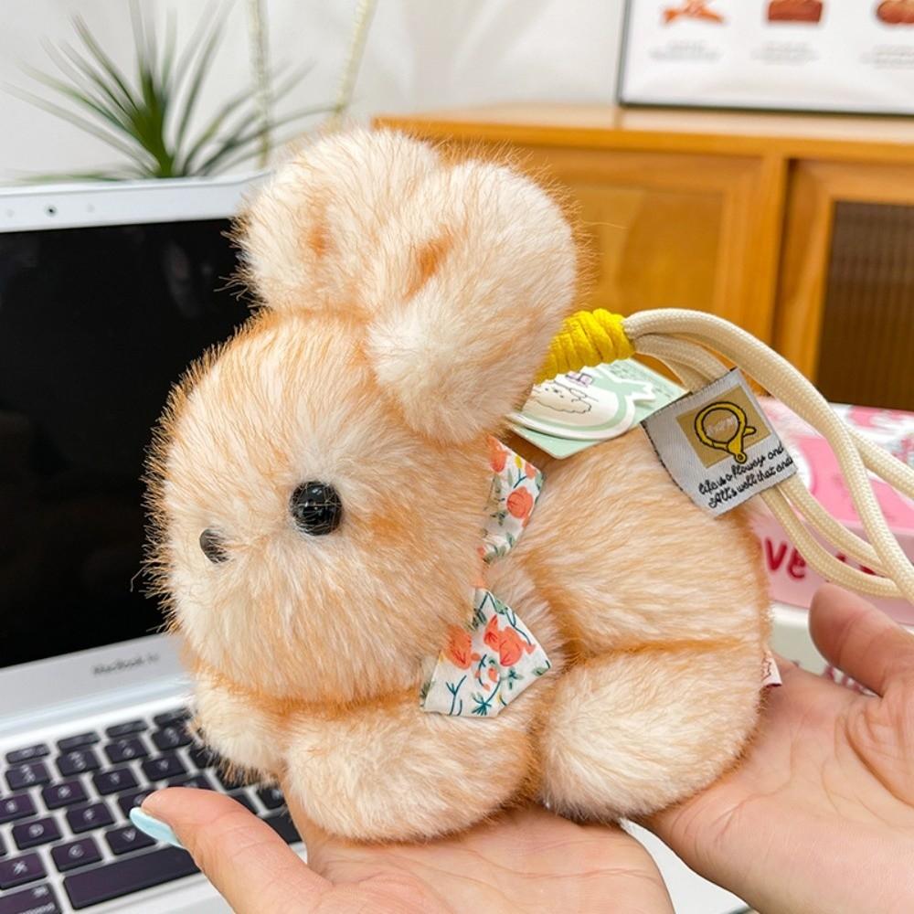 Bags Accessories Plush Bunny Keychain Mini Bunny Keychain Gifts Lying-down Bunny Doll