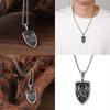 Elegant Stainless Steel Archangel Necklace Fashionable Men's Necklace with Angel Shield Pendant Unique Neck Chain