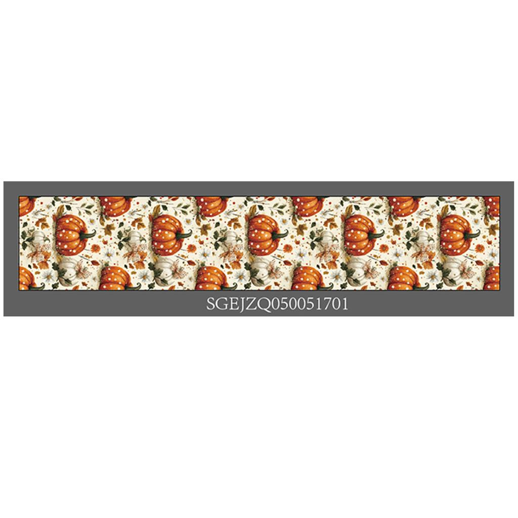 Thanksgiving Fall Harvest Kitchen Table Decorative Tablecloth, Maple Pumpkin Turkey Tablecloth