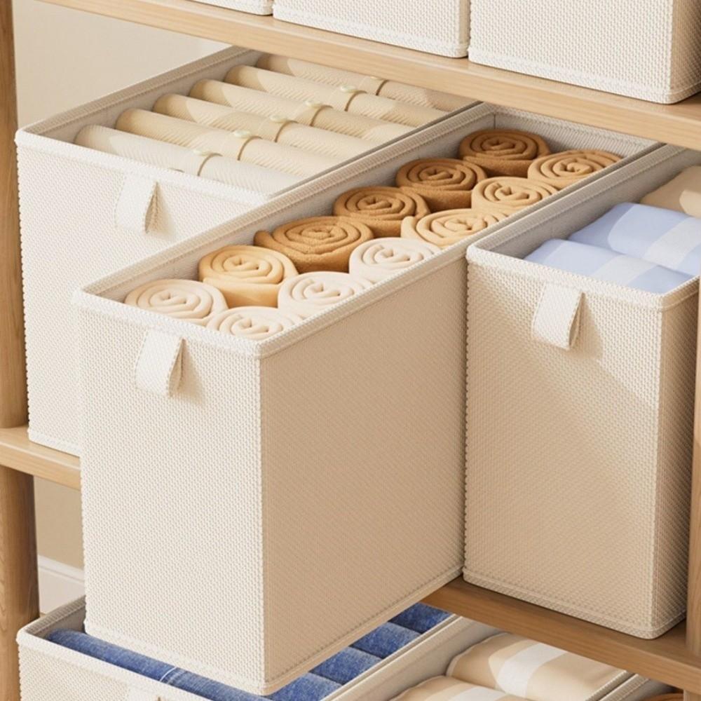 Washable Foldable Storage Box With Handles Stackable Storage Box  Drawers Wardrobe