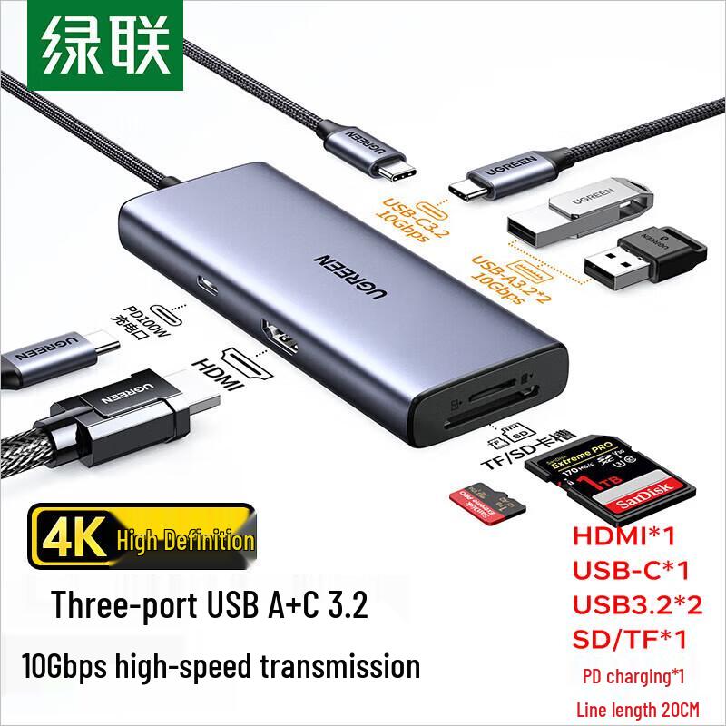 UGREEN 7-in-1 USB-C Hub with HDMI and PD